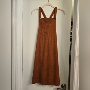 Dark Orange/Brown Overall Dress